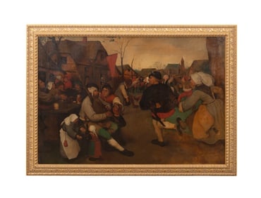 'THE PEASANT DANCE' OIL, AFTER BRUEGEL THE ELDER