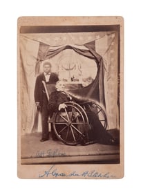 ALEXANDER STEPHENS AND SERVANT CABINET CARD PHOTO