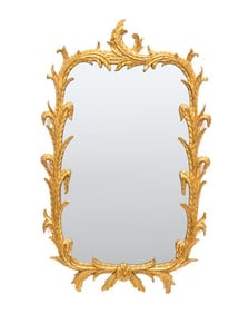 ROCOCO STYLE GILTWOOD MIRROR