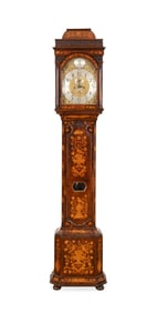 MARQUETRY TALL CASE CLOCK WILKES AND SON MOVEMENT