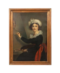 19TH C. 'SELF-PORTRAIT" O/C, AFTER E. VIGEE-LEBRUN