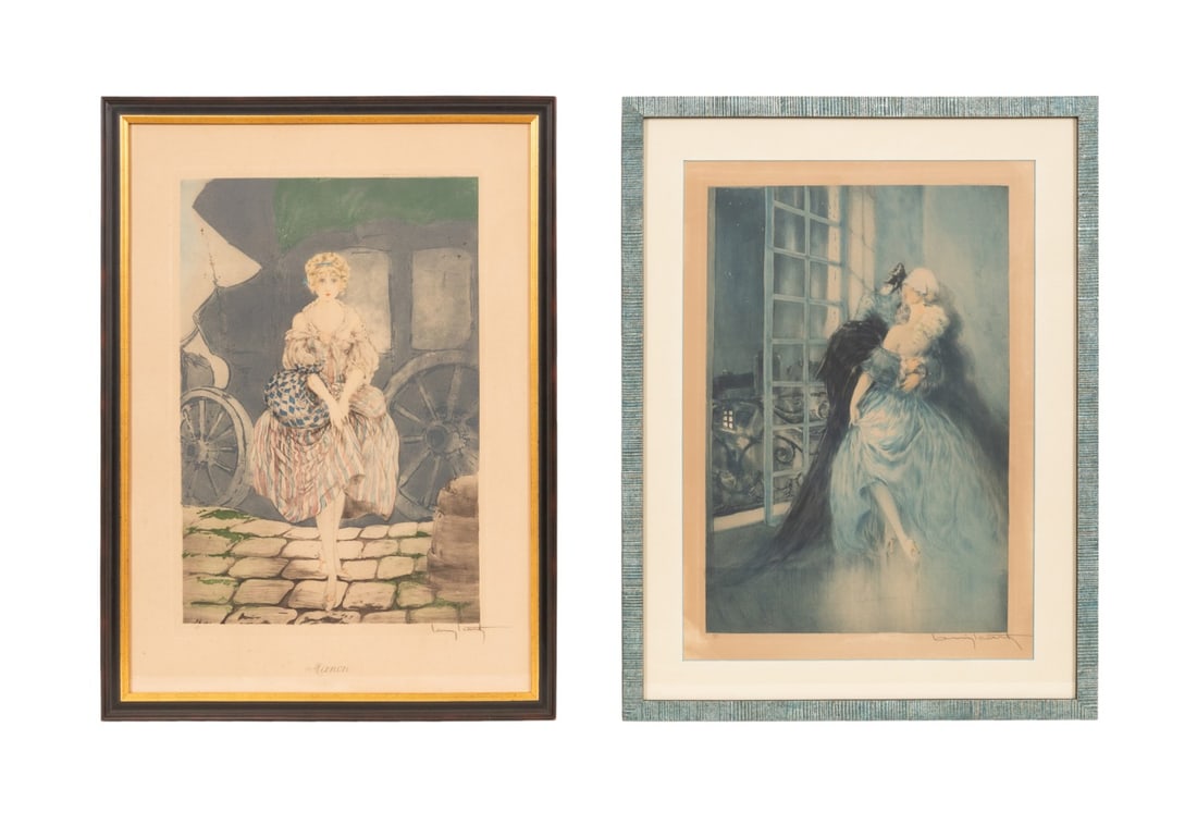 LOUIS ICART TWO ETCHINGS 'THE LOVERS' & 'MANON' (1 of 11)