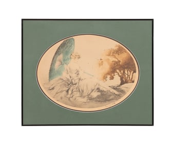 LOUIS ICART 'JAPANESE PARASOL' ETCHING, 122/350