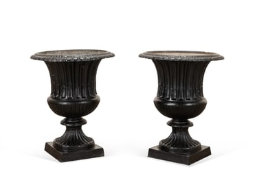 PAIR OF NEOCLASSICAL STYLE GARDEN URNS