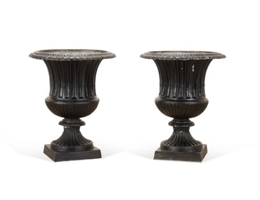 PAIR OF NEOCLASSICAL STYLE GARDEN URNS