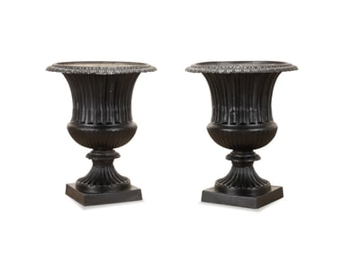 PAIR OF NEOCLASSICAL STYLE GARDEN URNS