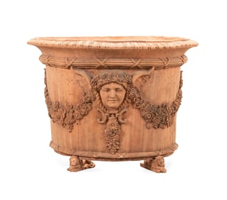MONUMENTAL NEOCLASSICAL STYLE TERRACOTTA PLANTER