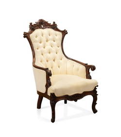 19TH C. LOUIS XV REVIVAL MAHOGANY BERGERE (1 of 6)