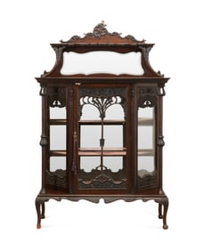 EDWARDIAN MAHOGANY VITRINE, C. 1910