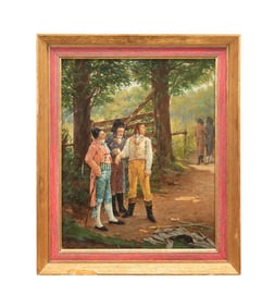 CHARLES L. KRATKE, THREE OFFICERS - 1874, O/P