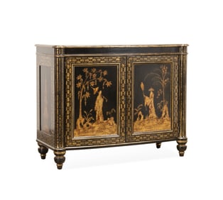 REGENCY STYLE FIGURAL CHINOISERIE CABINET
