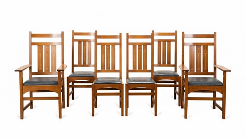 SET OF SIX STICKLEY 'HARVEY ELLIS' DINING CHAIRS