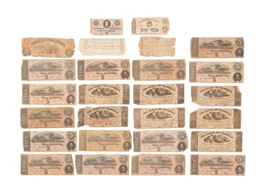 CONFEDERATE STATES OF AMERICA CURRENCY GROUP OF 27