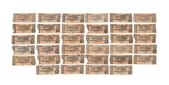 CONFEDERATE STATES OF AMERICA CURRENCY GROUP OF 34