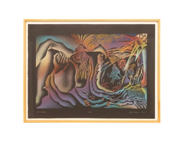 JUDY CHICAGO, 'THE CREATION' SERIGRAPH, 1985