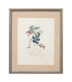 SALVADOR DALI 'PRUNIER HATIF' C. 1969, LITHOGRAPH