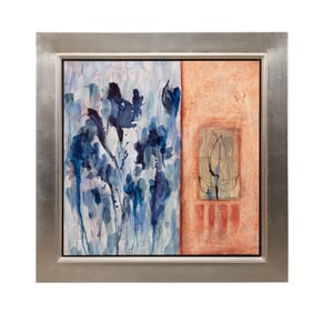 ALLISON STEWART 'FIELDS NOTES #4' MIXED MEDIA/C