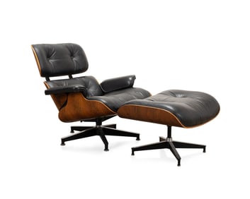 EAMES FOR HERMAN MILLER LOUNGE CHAIR AND OTTOMAN