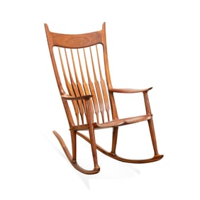 SAM MALOOF WALNUT ROCKING CHAIR, 1988