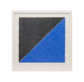 E. KELLY, 'COLORED PAPER IMAGE X', 1976 GRAY/BLUE