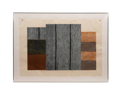 SEAN SCULLY, 'CONVERSATION' 1986 WOODCUT, 2/40: Sean Scully (American, born 1945). "Conversation" - 1986, woodcut on Okawara paper, pencil signed and dated to LL, titled to LC, and numbered 2/40 to LR. Framed. Approximate dimensions: image h. 30.12