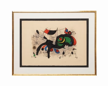 JOAN MIRO 'LE BELIER FLEURI' LITHOGRAPH, 3/75