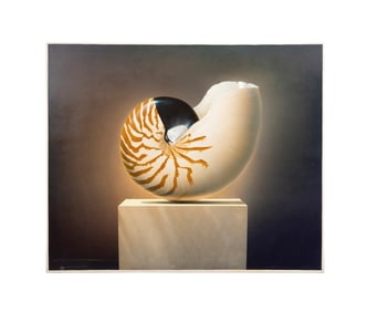 WALTER LOUIS JONES LARGE NAUTILUS SHELL O/C