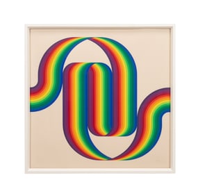 JULIO LE PARC, UNTITLED (RAINBOW II) SCREENPRINT