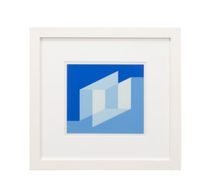 J. ALBERS 'NEVER BEFORE' SCREENPRINT, BLUE