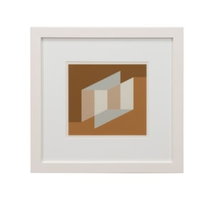 J. ALBERS 'NEVER BEFORE' SCREENPRINT, BROWN