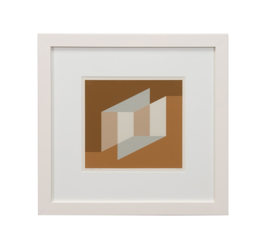 J. ALBERS 'NEVER BEFORE' SCREENPRINT, BROWN (1 of 6)