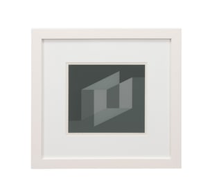 J. ALBERS 'NEVER BEFORE' SCREENPRINT, DARK GRAY