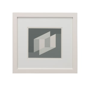 J. ALBERS 'NEVER BEFORE' SCREENPRINT, GRAY