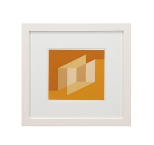 J. ALBERS 'NEVER BEFORE' SCREENPRINT, ORANGE