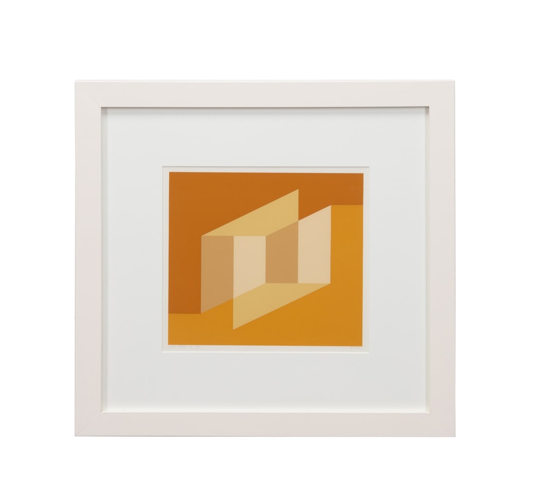 J. ALBERS 'NEVER BEFORE' SCREENPRINT, ORANGE (1 of 6)