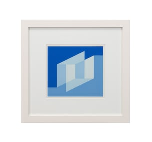 J. ALBERS 'NEVER BEFORE' SCREENPRINT, BLUE