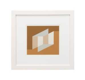 J. ALBERS 'NEVER BEFORE' SCREENPRINT, BROWN