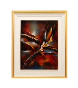 LEONARDO NIERMAN 'FIREBIRD' ACRYLIC ON MASONITE
