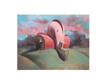 GREG ELTRINGHAM 'MONUMENT TO SELF..." LARGE O/C