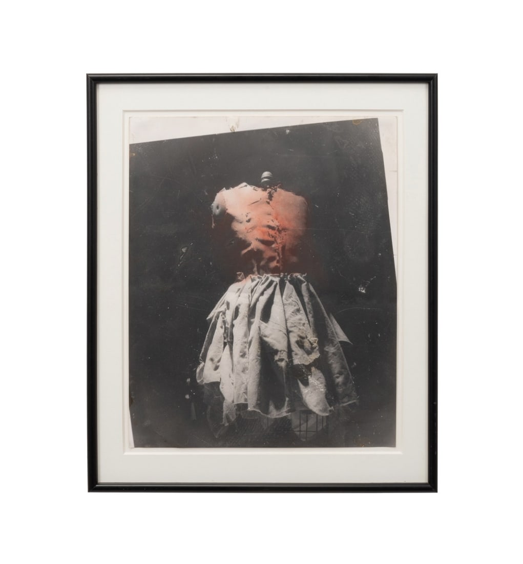 TODD MURPHY, DRESSMAKER'S DUMMY, PHOTOGRAPH: Todd Murphy (American (Georgia), 1962-2020). Untitled - Dressmaker's Dummy, hand-painted black and white Polaroid enlargement print on paper, apparently unsigned. Framed. Approximate dimensions: sheet
