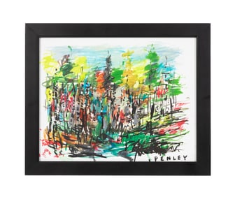 STEVE PENLEY, ABSTRACT LANDSCAPE ACRYLIC & MM/P