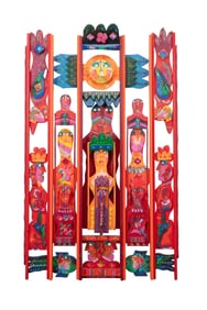 NORMAN LALIBERTE, LARGE FIGURAL PAINTED SCULPTURE