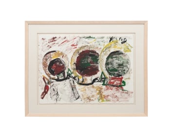 PURVIS YOUNG, ABSTRACT FIGURES, WORK ON PAPER