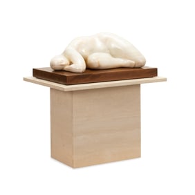 1970 CARVED ONYX NUDE FIGURE, SIGNED J.K.B.