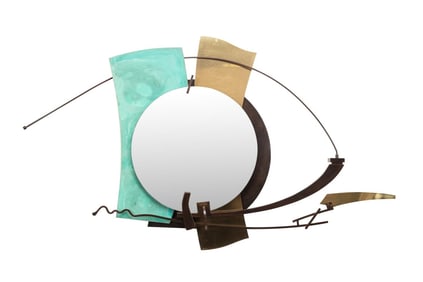 CARL ANDREE DAVIDT, MODERN MIXED METAL MIRROR, #6