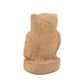 ERNEST 'POPEYE' REED, CARVED SANDSTONE OWL, 1976