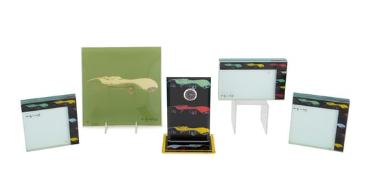 5 PIECE WARHOL FOR ROSENTHAL 'CARS' HOME DECOR