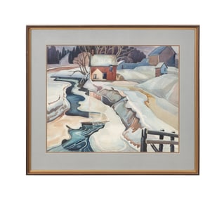 'WINTER DON RIVER, ONT.' WC/P, ATTR BOB C. HAWORTH