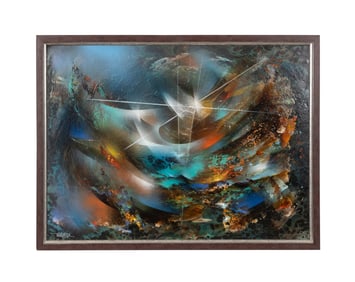 NIERMAN, 'SHIPWRECK' SIGNED ACRYLIC ON MASONITE