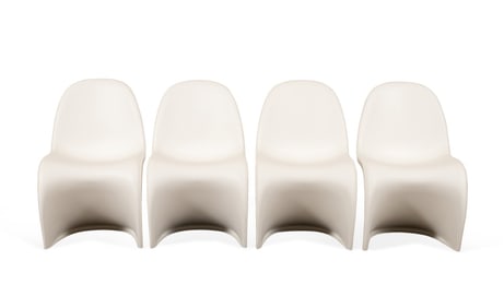 FOUR VERNER PANTON FOR VITRA 'PANTON' CHAIRS